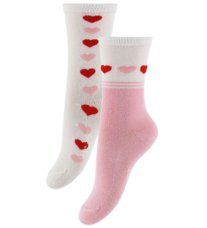 Chaussettes Konges Sløjd - Bambou - 2 Pack - Heart Chaussettes Konges Sløjd - Bambou - 2 Pack - Heart