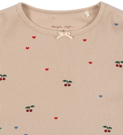 Konges Sløjd Blouse - Rib - Ella - Cherry Coeur Blush Konges Sløjd Blouse - Rib - Ella - Cherry Coeur Blush