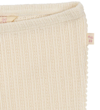 Konges Sløjd Trousers - Rib - Papin - Antique White w. Pointelle Konges Sløjd Trousers - Rib - Papin - Antique White w. Pointelle
