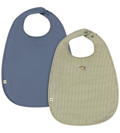 Bavoirs Konges Sløjd - 2 Pack - Thé Stripe/Silex Stone