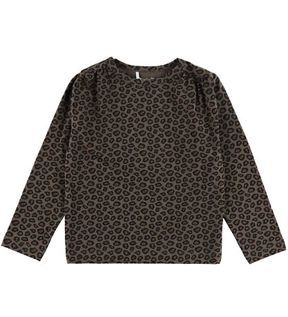 Minymo Blouse - Cotton/Modal - AOP - Chocolate Chip