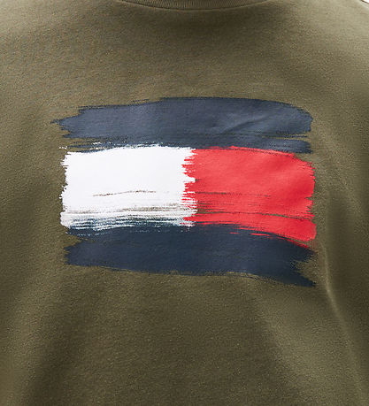 T-Shirt Tommy Hilfiger - Archives des drapeaux - Étain Green T-Shirt Tommy Hilfiger - Archives des drapeaux - Étain Green