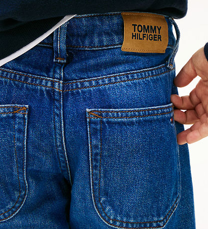 Tommy Hilfiger Gallabuxur - Nútímalegt Straight - Dark Blue