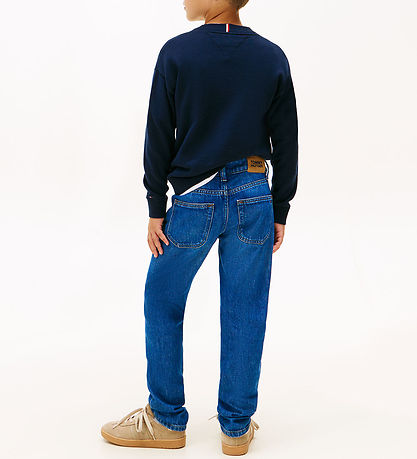 Tommy Hilfiger Gallabuxur - Nútímalegt Straight - Dark Blue