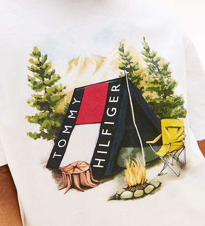 Tommy Hilfiger T-shirt - Camp Tommy - White Tommy Hilfiger T-shirt - Camp Tommy - White