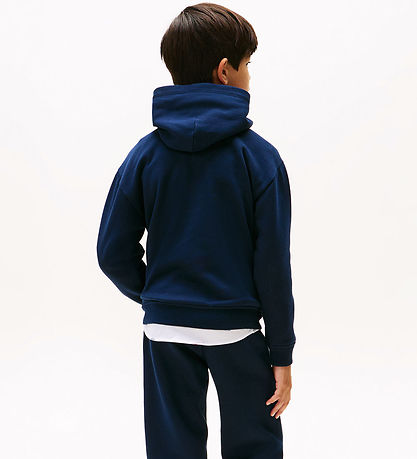 Tommy Hilfiger Hoodie - Flagga - Dark Natt Marinblå