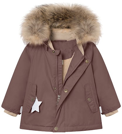 Mini A Ture Winter Coat - MatWally Fleece/Fur - Peppercorn Plum