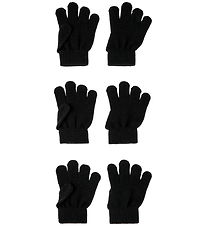 Name It Gloves - Knitted - 3-Pack - NknMagic - Black Name It Gloves - Knitted - 3-Pack - NknMagic - Black