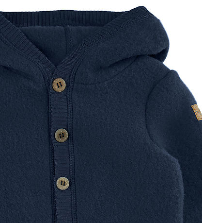 Mikk-Line Pramsuit w. Hood - Wool - Blue Nights Mikk-Line Pramsuit w. Hood - Wool - Blue Nights