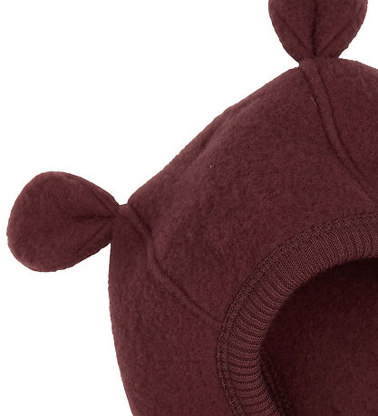 Mikk-Line Balaclava - Wool - Single Layer - Rum Raisin w. Ears