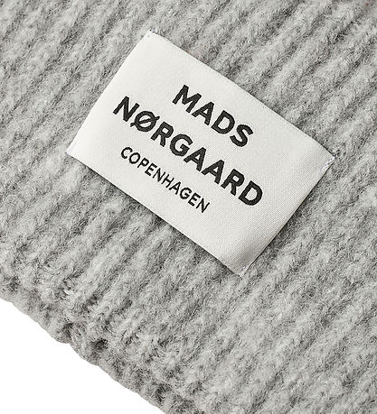 Mads Nørgaard Beanie -Wool/Acrylic - Tosca Anju - Light Grey Mel Mads Nørgaard Beanie -Wool/Acrylic - Tosca Anju - Light Grey Mel