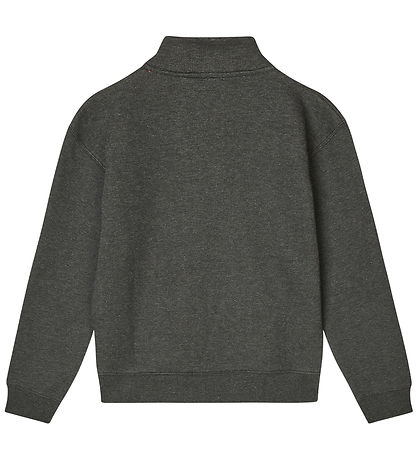 Mads Nørgaard Sweatshirt w. Zipper - Charcoal Melange