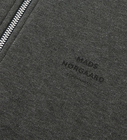 Mads Nørgaard Sweatshirt w. Zipper - Charcoal Melange