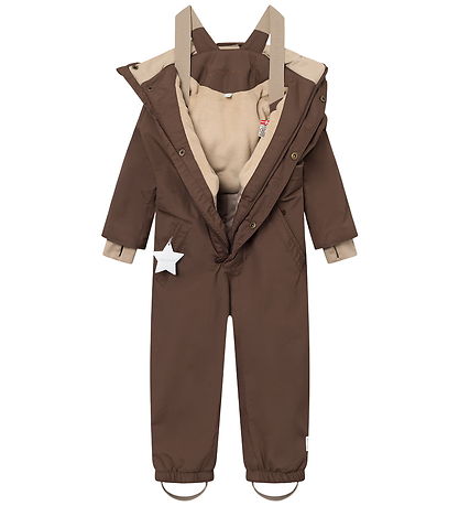 Mini A Ture Snowsuit - MatWanni Fleece - Chestnut Brown Mini A Ture Snowsuit - MatWanni Fleece - Chestnut Brown