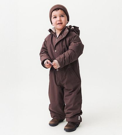 Mini A Ture Snowsuit - MatWanni Fleece - Chestnut Brown