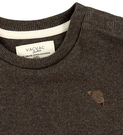Blouse VACVAC - Écarlate - Rib - Dark Brown Mélange