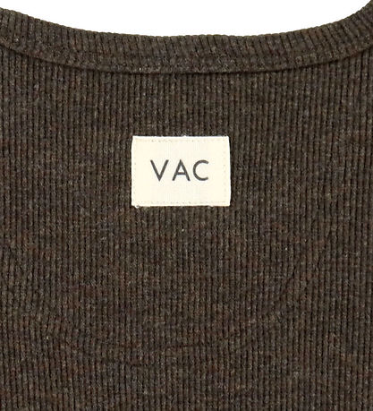 VACVAC Body l/ä - Scharlachrot - Rib - Dark Brown Melange VACVAC Body l/ä - Scharlachrot - Rib - Dark Brown Melange
