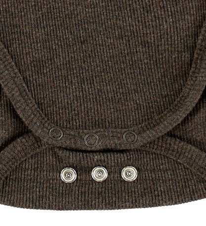 VACVAC Body l/ä - Scharlachrot - Rib - Dark Brown Melange VACVAC Body l/ä - Scharlachrot - Rib - Dark Brown Melange