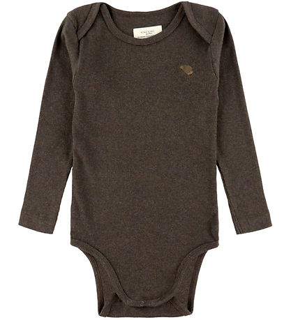 VACVAC Body l/ä - Scharlachrot - Rib - Dark Brown Melange VACVAC Body l/ä - Scharlachrot - Rib - Dark Brown Melange