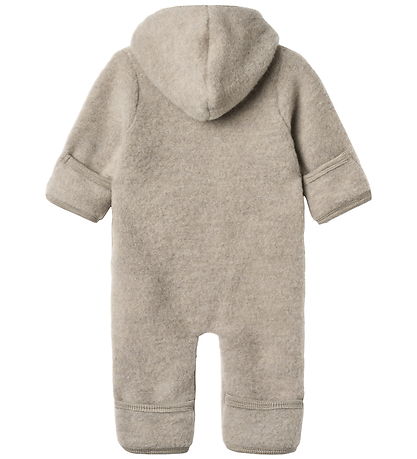 Wheat Jumpsuit - Wool fleece - Ata - Khaki Melange