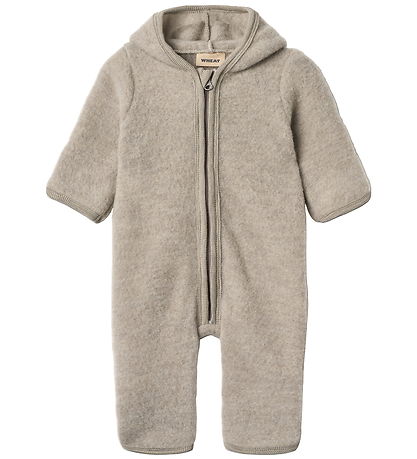 Wheat Jumpsuit - Wool fleece - Ata - Khaki Melange