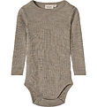 Wheat Body l/ä - Wolle/Seide - Rib - Liea - Khaki Melange Wheat Body l/ä - Wolle/Seide - Rib - Liea - Khaki Melange