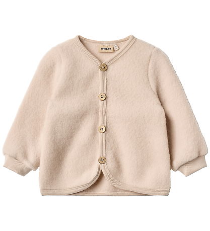 Wheat Cardigan - Wool fleece - Kari - Pale Lilac