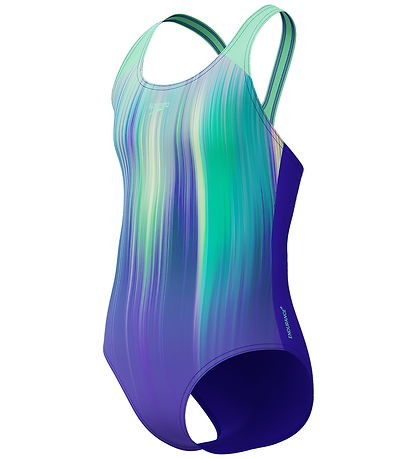 Speedo Swimsuit - Digi Placement Splashback - Green/Purple