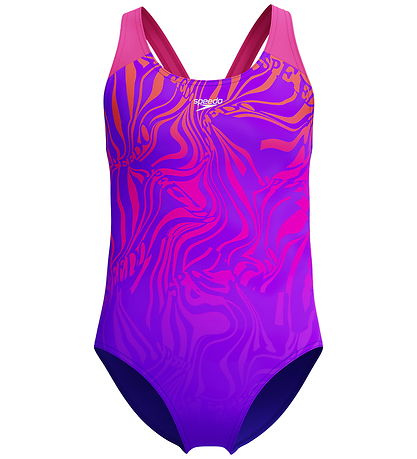 Speedo Swimsuit - Digital Placement Splashback - Purple/Pink
