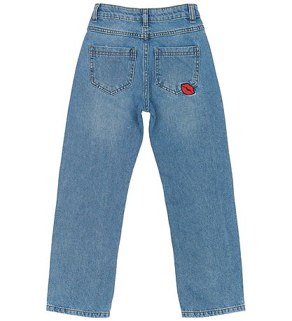 The New Jeans - Straight Fit - TnPrue - Light Blue Denim w. Brod