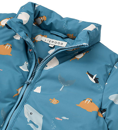 Liewood Puffer Jacket - Brantley - Arctic Sea/Ocean View