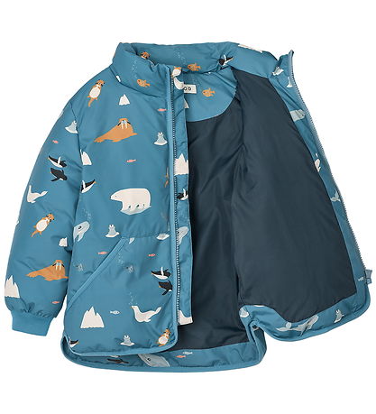 Liewood Puffer Jacket - Brantley - Arctic Sea/Ocean View