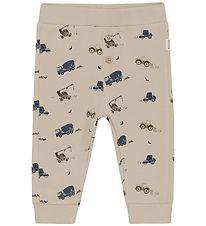 Minymo Sweatpants - Oxford Tan w. Work Machines Minymo Sweatpants - Oxford Tan w. Work Machines