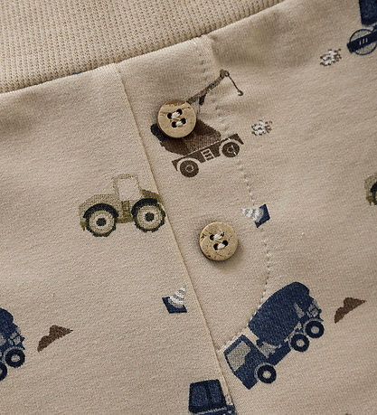 Minymo Sweatpants - Oxford Tan m. Arbetsmaskiner Minymo Sweatpants - Oxford Tan m. Arbetsmaskiner