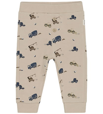 Minymo Sweatpants - Oxford Tan m. Arbetsmaskiner Minymo Sweatpants - Oxford Tan m. Arbetsmaskiner
