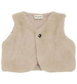 Minymo Waistcoat - Faux Fur - Smoke Gray Minymo Waistcoat - Faux Fur - Smoke Gray