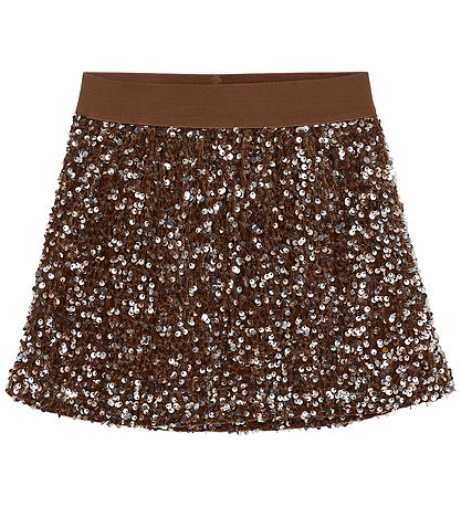 Minymo Skirt - Velvet - Woodrose w. Sequins