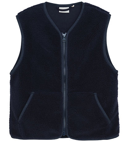 Minymo Fleece Vest - Teddy - Parisian Night Minymo Fleece Vest - Teddy - Parisian Night