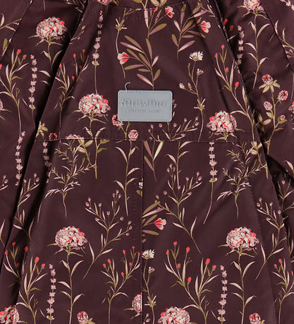 Minymo Snowsuit - Catawba Grape w. Flowers Minymo Snowsuit - Catawba Grape w. Flowers