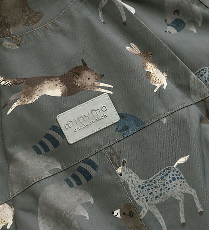 Minymo Snowsuit - Dark Gold Grey w. Print