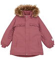 Minymo Winter Coat - Withered Rose w. Ruffles