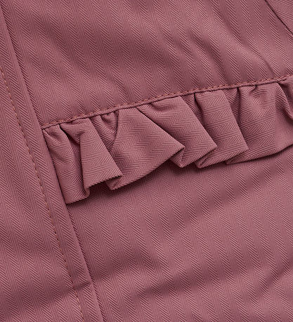 Minymo Winter Coat - Withered Rose w. Ruffles Minymo Winter Coat - Withered Rose w. Ruffles