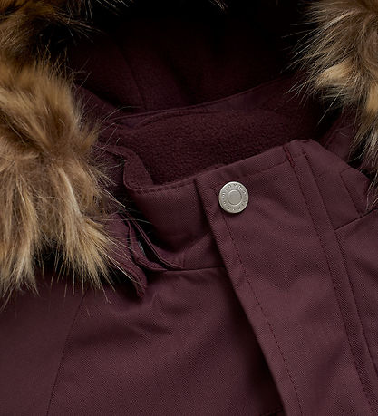 Minymo Winter Coat - Catawba Grape w. Ruffles
