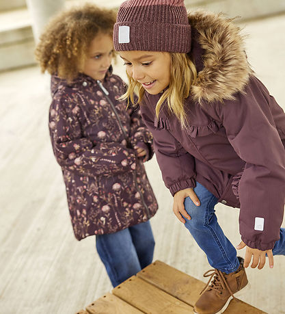 Minymo Winter Coat - Catawba Grape w. Ruffles