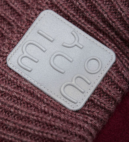 Minymo Beanie w. Fleece - Wool/Acrylic - Catawba Grape w. Pom-Po