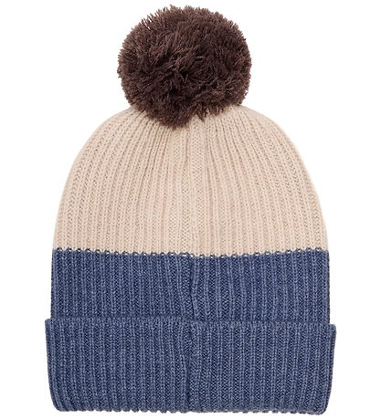Minymo Beanie w. Fleece - Wool/Acrylic - Parisian Night w. Pom-P