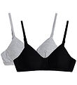 LMTD Bra w/o Hanger - 2-Pack - Black/Grey Melange LMTD Bra w/o Hanger - 2-Pack - Black/Grey Melange