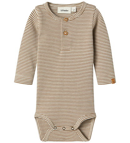 Lil' Atelier Bodysuit l/s - Slim - NbmOhio - Turtledove/Sepi Tin Lil' Atelier Bodysuit l/s - Slim - NbmOhio - Turtledove/Sepi Tin