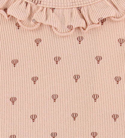 Lil' Atelier Bodysuit l/s - Rib - NbfGago - Cameo Rose