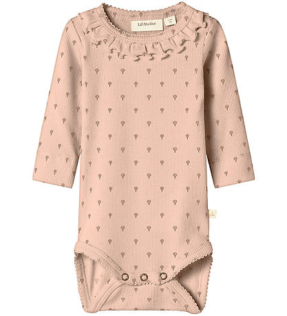 Lil' Atelier Bodysuit l/s - Rib - NbfGago - Cameo Rose